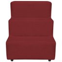 Ver mais imagens de Escada Pet 3 Degraus para Cachorro e Gato R01 Veludo Vermelho - Annie Decor