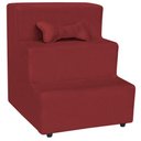 Ver imagem 1 de Escada Pet 3 Degraus para Cachorro e Gato R01 Veludo Vermelho - Annie Decor