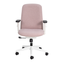 Ver imagem 2 de Cadeira de Escritório Diretor Nr17 Ergonômica Milano Confort Linho Rosa