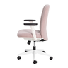 Cadeira de Escritório Diretor Nr17 Ergonômica Milano Confort Linho Rosa - 3