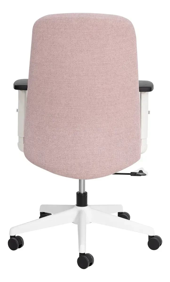 Cadeira de Escritório Diretor Nr17 Ergonômica Milano Confort Linho Rosa - 4