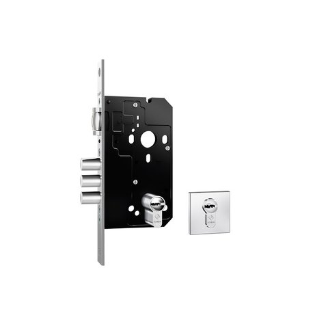 Fechadura stam fortinox 4200 3p cil61mm roseta quadrada externa inox