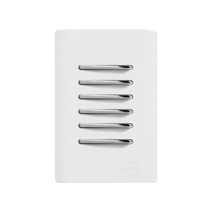 3 Interruptores Simples e 3 Interruptores Paralelos Cromados com Placa 4x2 Branca da Linha Novara - 