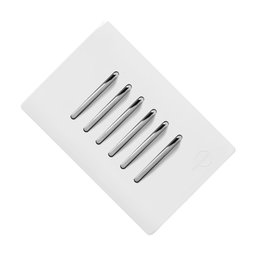 3 Interruptores Simples e 3 Interruptores Paralelos Cromados com Placa 4x2 Branca da Linha Novara -  - 4