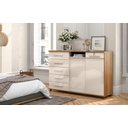 Ver imagem 1 de Cômoda Max 2020 C/ 2 Portas e 6 Gavetas Freijo/off White - Lukaliam