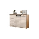 Ver imagem 5 de Cômoda Max 2020 C/ 2 Portas e 6 Gavetas Freijo/off White - Lukaliam