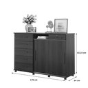 Ver imagem 6 de Cômoda Max 2020 C/ 2 Portas e 6 Gavetas Freijo/off White - Lukaliam