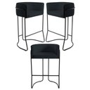 Ver imagem 1 de 3 Banquetas Base Aço Preto Betina C-05 Black Domi
