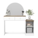 Ver imagem 4 de Penteadeira Agnes 2 Gavetas Espelho Circular e Puxadores em Abs