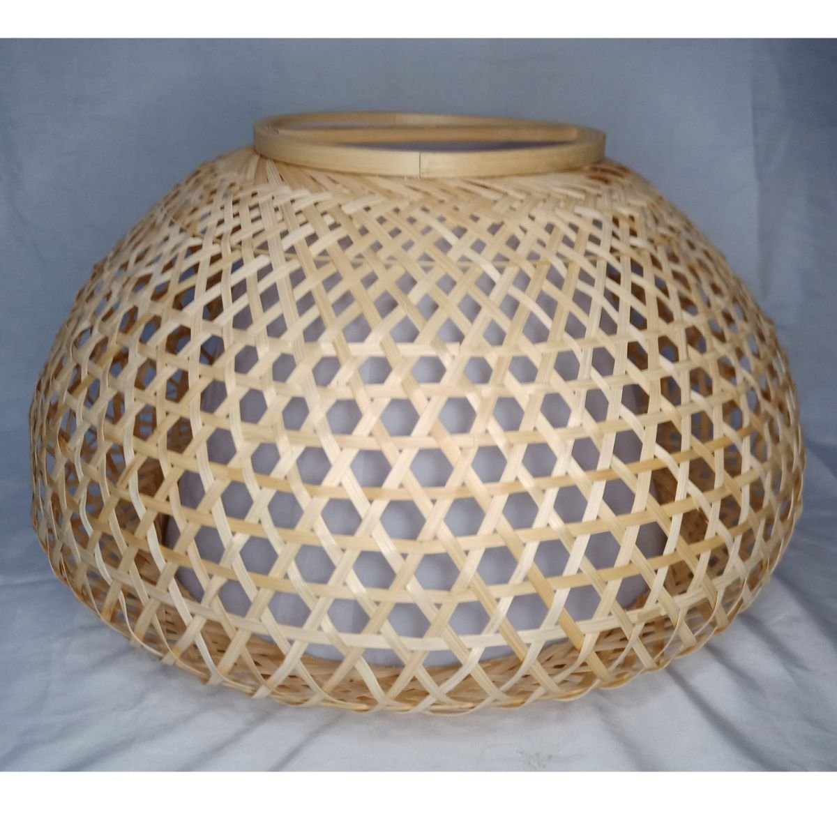 Lanterna Luminária de Bambu Natural Pendurar Teto 60x27cm Bekasa W3264 - 2
