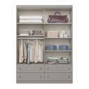 Ver imagem 3 de Guarda-roupa Juvenil 4 Portas 4 Gavetas Americano