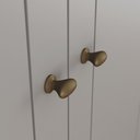 Ver imagem 4 de Guarda Roupa Juvenil 4 Portas e 4 Gavetas com Frentes em MDF e Usinagem em Baixo Relevo Americano Cinza