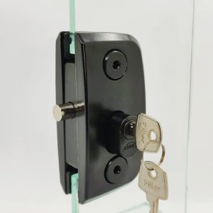 Kit para porta de abrir em zamac com pintura eletrostática Preto