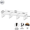 Ver imagem 3 de Plataforma de Trabalho Escritório 6 Pessoas 4,20m x 1,20m Pés Metal Escritório F5 Office - Freij