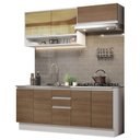 Ver imagem 3 de Armário de Cozinha Compacta 200cm Branco Rustic Glamy Madesa 03