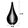 Abajur Grande de Chão CAPADÓCIA MDF Luminária -:Preto/75x40cm - 5