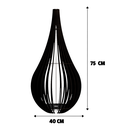 Ver imagem 5 de Abajur Grande de Chão CAPADÓCIA MDF Luminária -:Preto/75x40cm