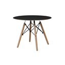 Ver imagem 4 de Conjunto Infantil Mesa Eames Preta 60cm com 2 Cadeiras Tiffany Branca Polipropileno