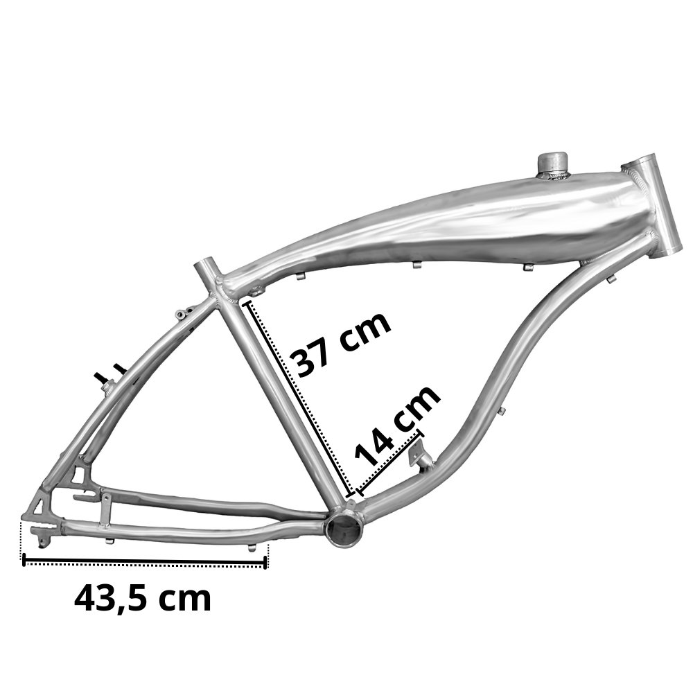 Super Quadro Tanque Chassi Alumínio 2,5 L | 2 Tempos para Bicicleta Motorizada - Dsr - 3