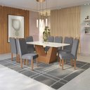 Ver imagem 1 de Conjunto Sala de Jantar Verbana Kappesberg 8 Cadeiras Veludo Titanio