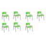 Kit 7 Cadeira Iso Infantil Creche, Escola Base Cinza Verde Claro - 2