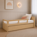 Ver imagem 1 de Cama com Auxiliar Acompanha Cabeceira e Proteção Lateral em MDF Linha Join Quater