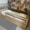 Ver imagem 6 de Cama com Auxiliar Acompanha Cabeceira e Proteção Lateral em MDF Linha Join Quater
