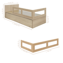 Ver imagem 3 de Cama com Auxiliar Acompanha Cabeceira e Proteção Lateral em MDF Linha Join Quater