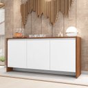 Ver imagem 2 de Balcão Aparador Buffet 3 Portas Madrid C14 Cedro/branco - Mpozenato