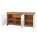 Ver imagem 3 de Balcão Aparador Buffet 3 Portas Madrid C14 Cedro/branco - Mpozenato