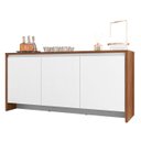 Ver imagem 1 de Balcão Aparador Buffet 3 Portas Madrid C14 Cedro/branco - Mpozenato