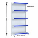 Ver imagem 2 de Gondola Parede 170 Fit Ate 4 Metros 1 Canto Branco 25b Pe Azul