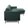 Sofá Decorativo Karine 5 Lugares Sala de Estar 300cm com Chaise Pés em Aço Couro Verde Musgo G88 - G - 6