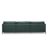 Sofá Decorativo Karine 5 Lugares Sala de Estar 300cm com Chaise Pés em Aço Couro Verde Musgo G88 - G - 7