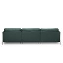 Ver imagem 7 de Sofá Decorativo Karine 5 Lugares Sala de Estar 300cm com Chaise Pés em Aço Couro Verde Musgo G88 - G