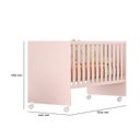 Ver imagem 4 de Berço Grade Fixa Doce Sonho Reto 95,0cm x 132,4cm x 64,0cm Rosa/Acetinado