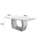 Ver imagem 4 de Mesa para Sala de Jantar 180cm Milena Em MDF e Vidro