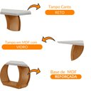 Ver imagem 5 de Mesa para Sala de Jantar 180cm Milena Em MDF e Vidro