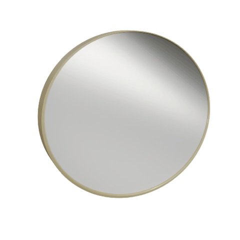 Espelho Redondo 48cm Perfil Champagne - 15091 - Cris-metal Espelho Redondo 48cm Perfil Champagne 150
