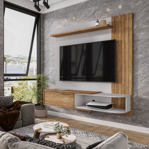 Painel para TV até 55 Polegadas 137,6CMX136CM Paraty Marrom