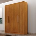 Ver imagem 1 de Guarda Roupa Solteiro Ripado 4 Portas 2 Gavetas 100% MDF Canadá