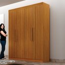 Ver imagem 5 de Guarda Roupa Solteiro Ripado 4 Portas 2 Gavetas 100% MDF Canadá