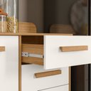 Ver imagem 6 de Cozinha Completa Modulada 4 Peças 8 Portas 2 Gavetas Maria Flor Branco/Freijo/Off White