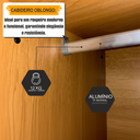 Ver imagem 4 de Guarda-Roupa Casal com 6 Portas e 4 Gavetas Internas com Maleiro Canadá Cinza/Cinamomo/Grafite