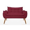 Namoradeira Opala Sofá Confortável – Balaqui Decor Cor:Marsala - 1