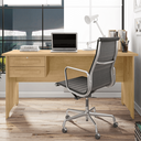 Ver imagem 1 de Mesa de Escritório Escrivaninha Cannes com 1 com Chave 2 Gavetas 160cm Cinamomo Bege