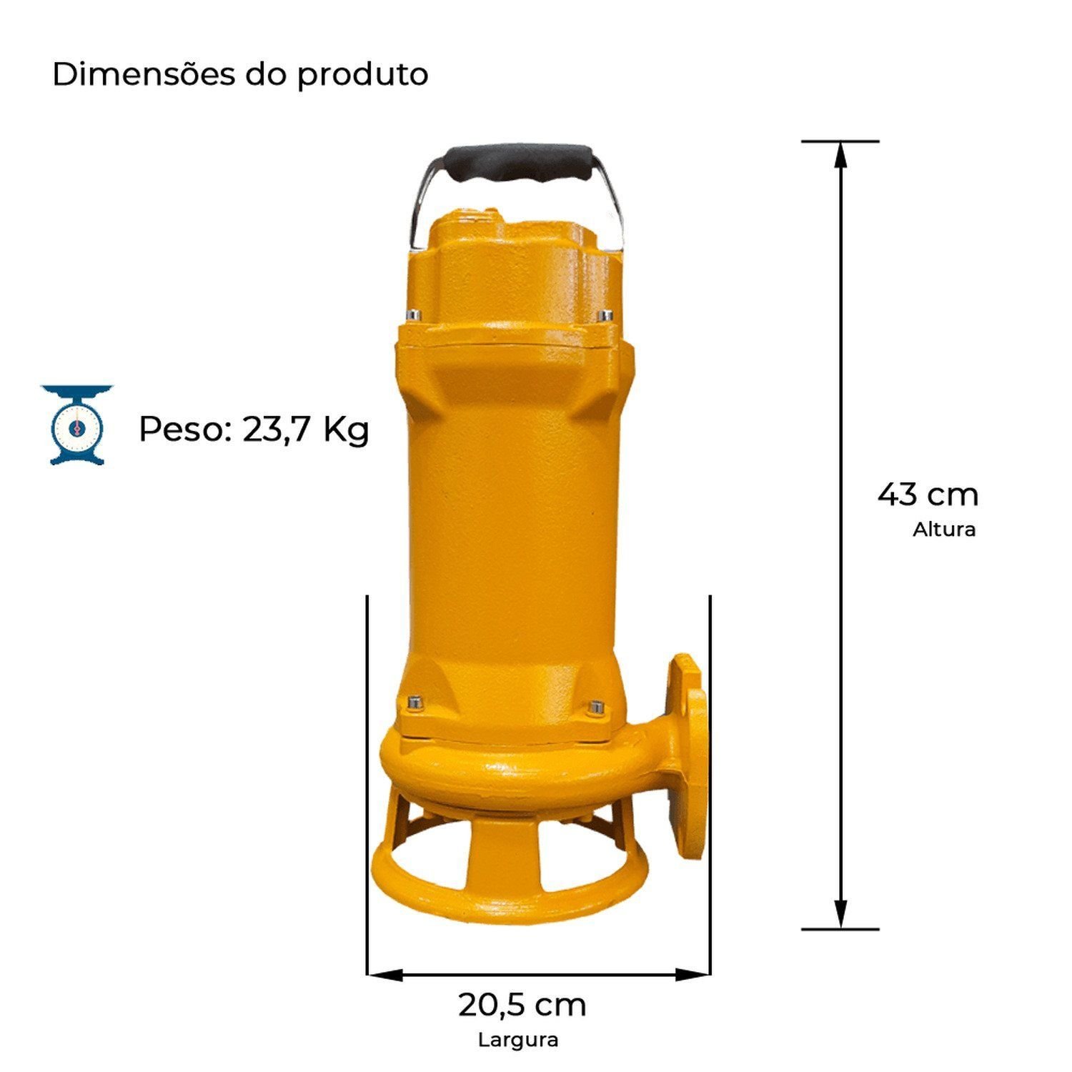Bomba Submersível Trituradora Drenagem Tsbt 1,5 Cv Thebe Ip68 Trifásico 220v - 3