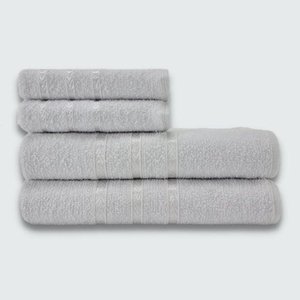 Jogo de Banho 4 Peças Coleção Verona Luxo Beka 100% Algodão Branco