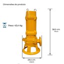 Ver imagem 3 de Bomba Submersível Trituradora Drenagem Tsbt 3,0 Cv Thebe Ip68 Trifásico 380v