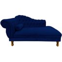 Ver imagem 1 de Recamier Barcelona 1,30m Veludo Azul Marinho Dominic Decor